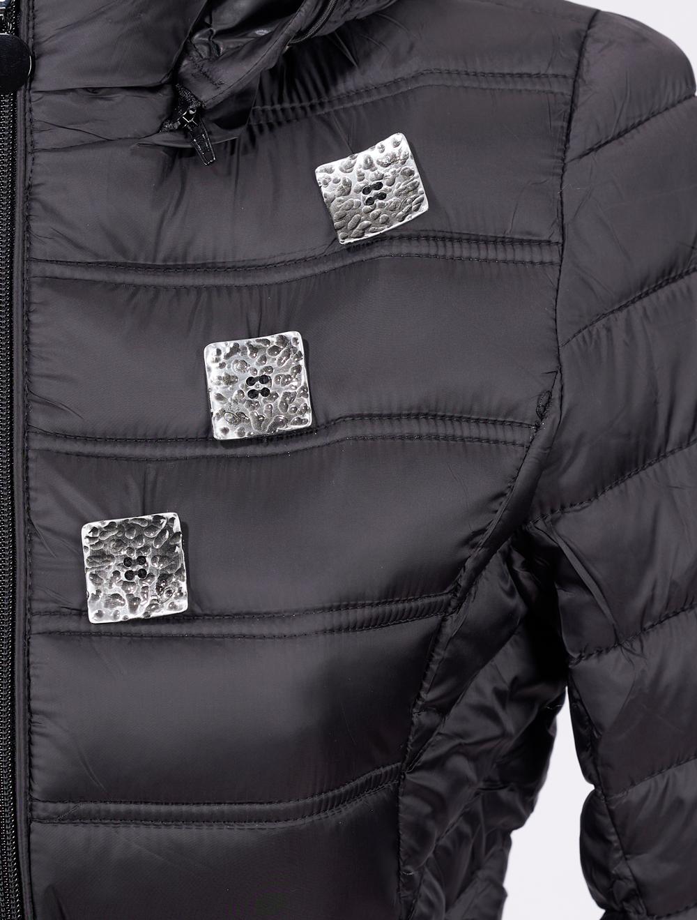 Save The Queen Piumino lungo color nero Presa