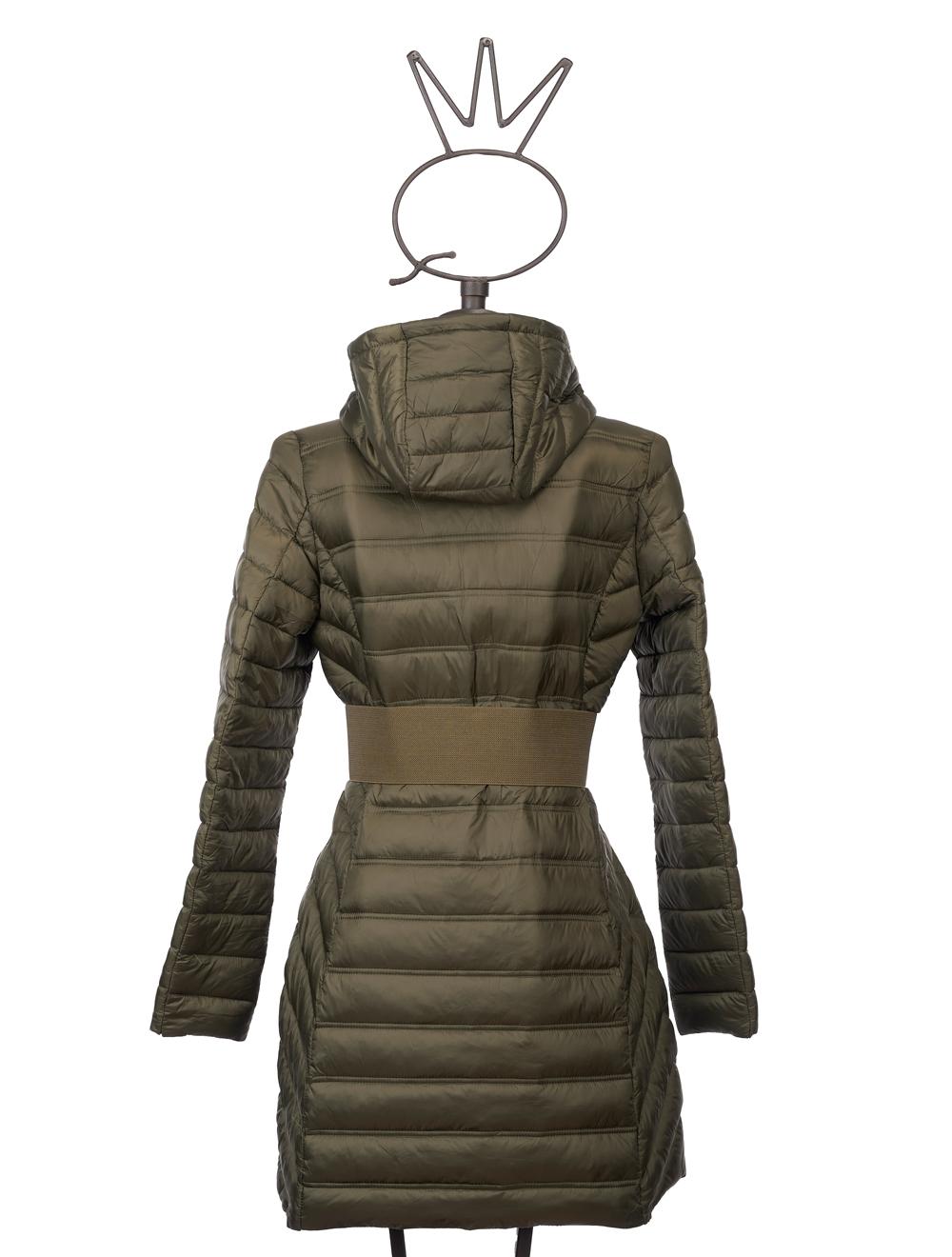 Save The Queen Piumino lungo color verde militare Sconto