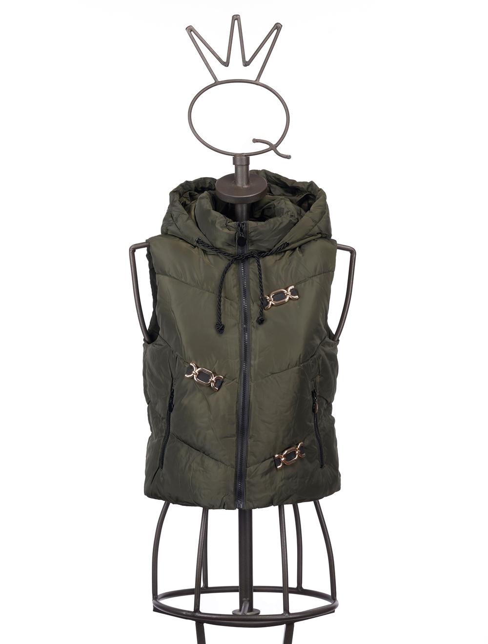 Save The Queen Piumino smanicato verde con cappuccio Economico