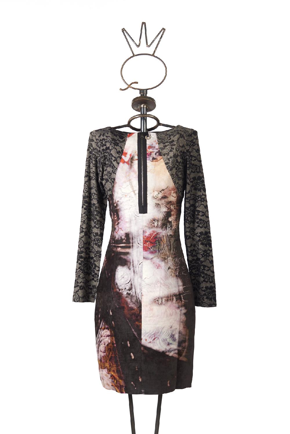 Save The Queen vestito corto a tubino a fantasia Saldi