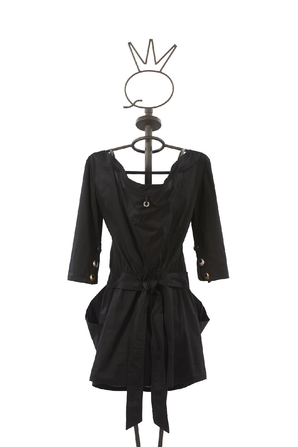 Save The Queen Vestito corto nero con decorazioni in metallo Saldi Di Fabbrica