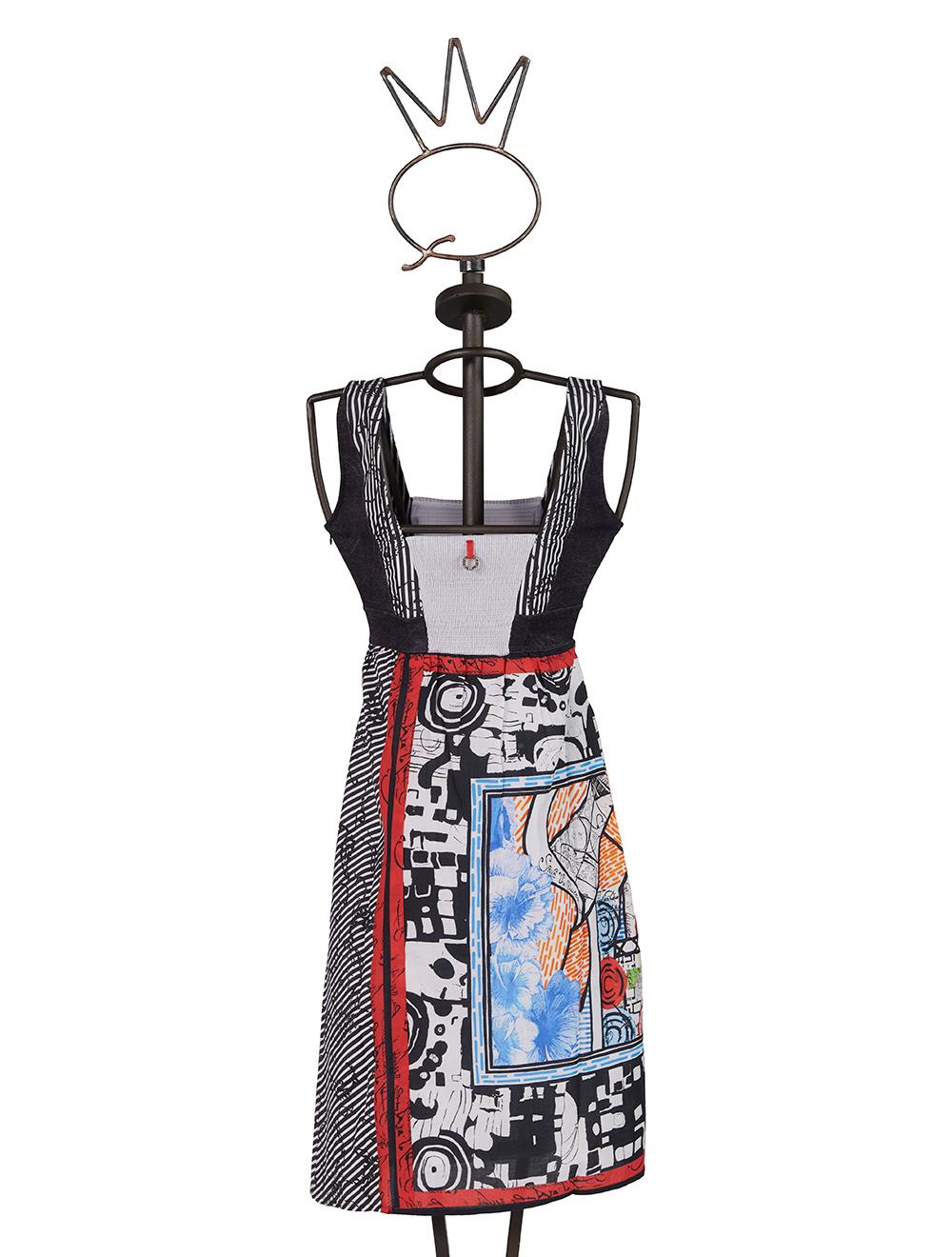 Save The Queen Vestito corto in cotone stampato Vendite Flash