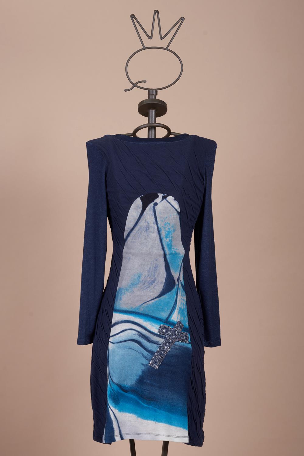 Save The Queen Vestito in lana stampato Italy