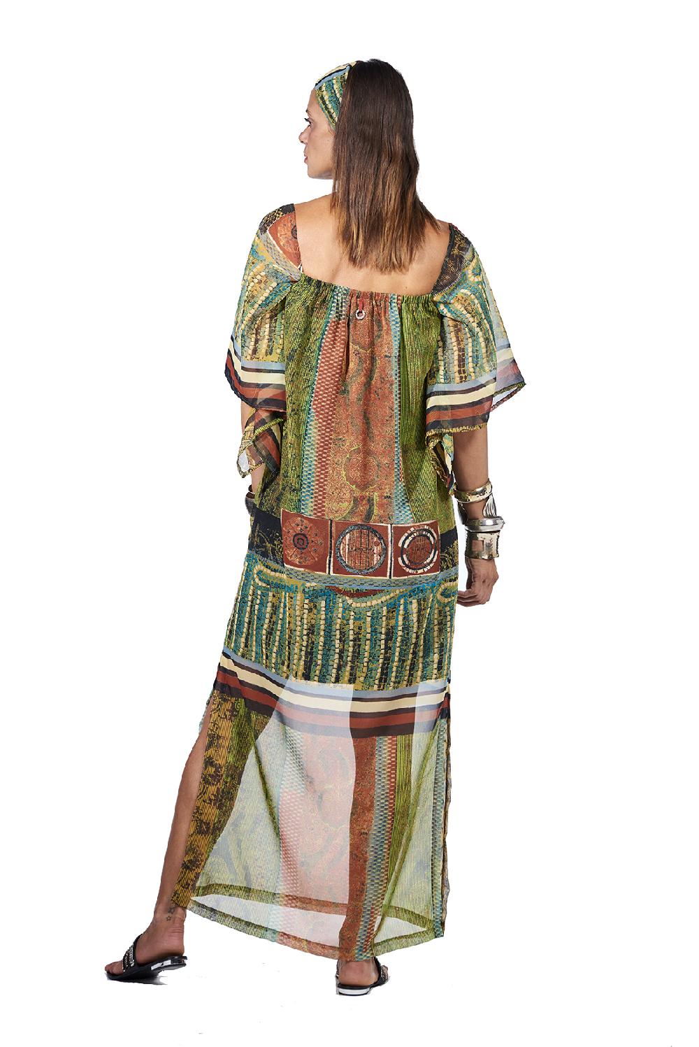 Save The Queen Vestito lungo con stampa dedicata all’Africa Qualità Garantita