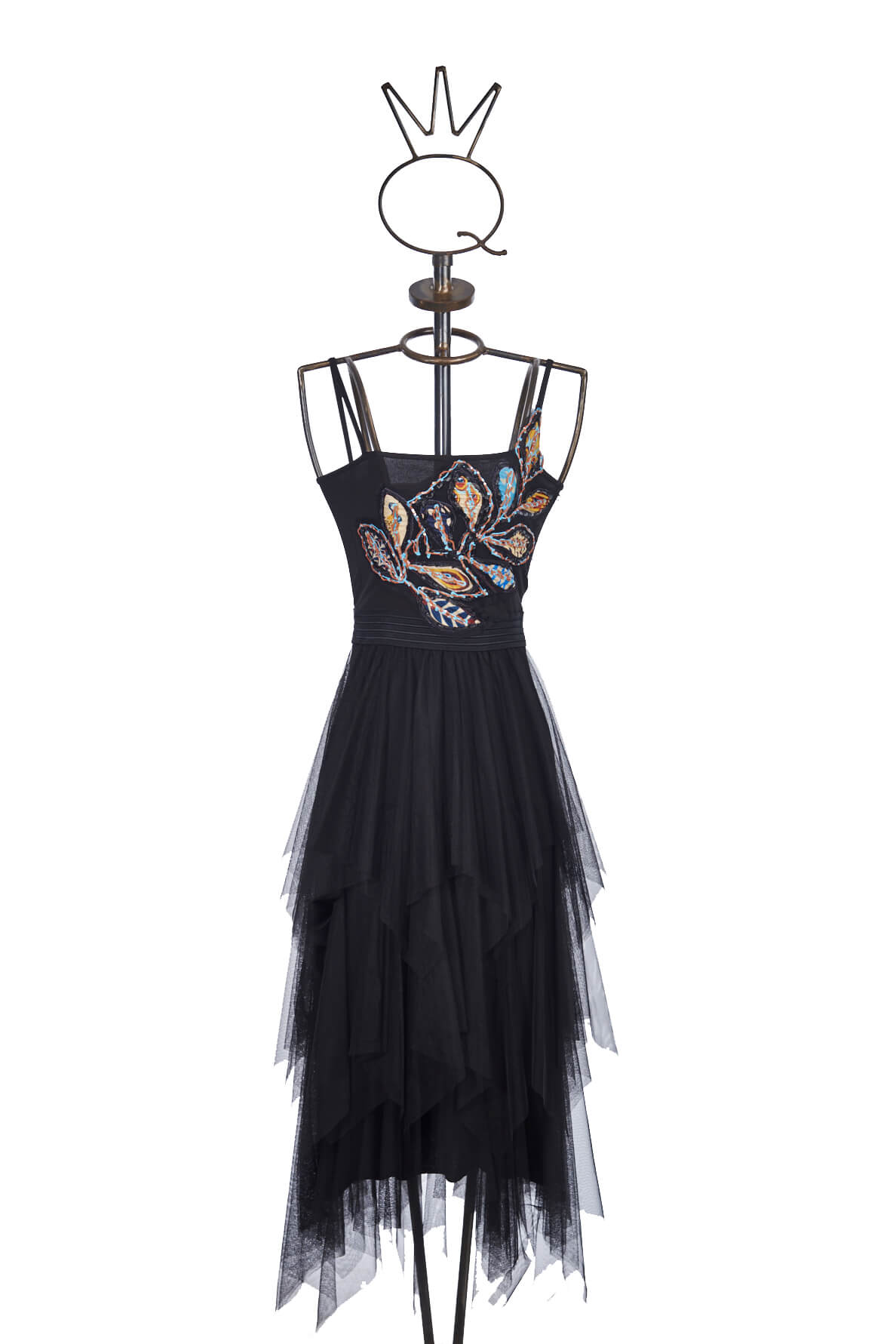 Save The Queen Vestito con ricamo e gonna in tulle a balze Spedizione Gratuita
