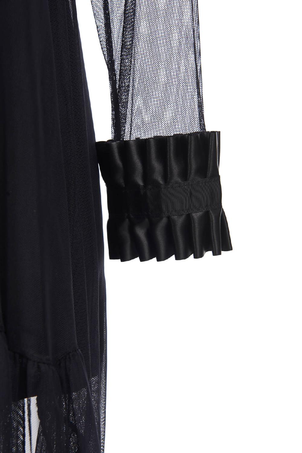 Save The Queen Vestito nero longuette con applicazioni Prezzo Ridotto