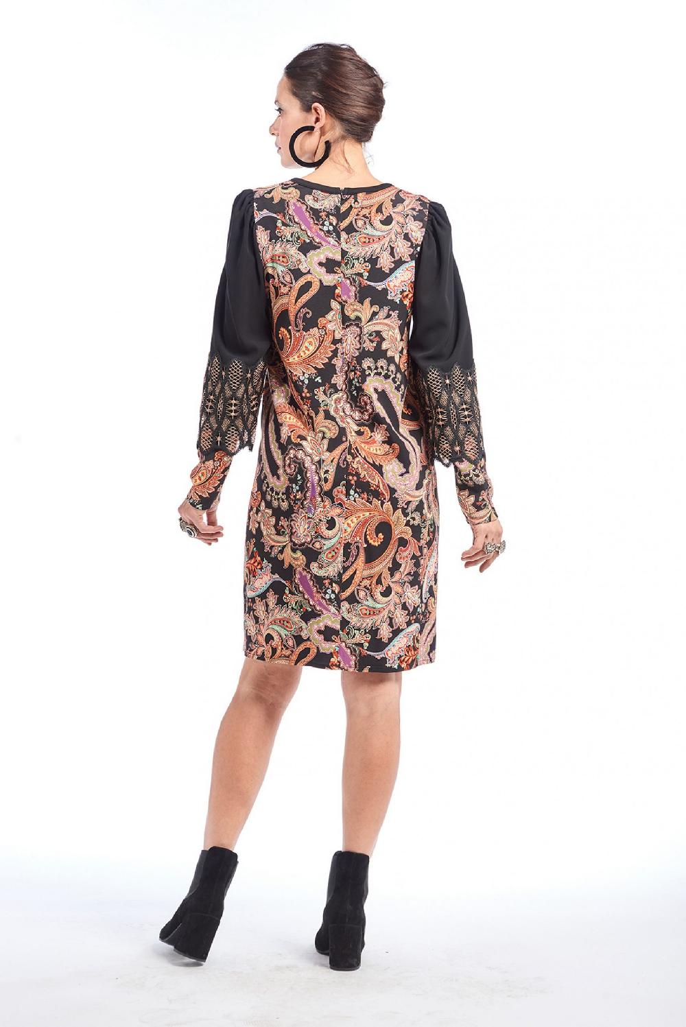 Save The Queen Vestito al ginocchio con stampa e ricami Sottocosto