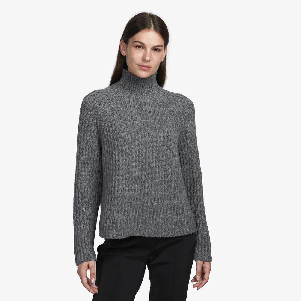 Sease Maglione Athos Mock in cashmere - Grigio Piombo Soddisfazione Garantita