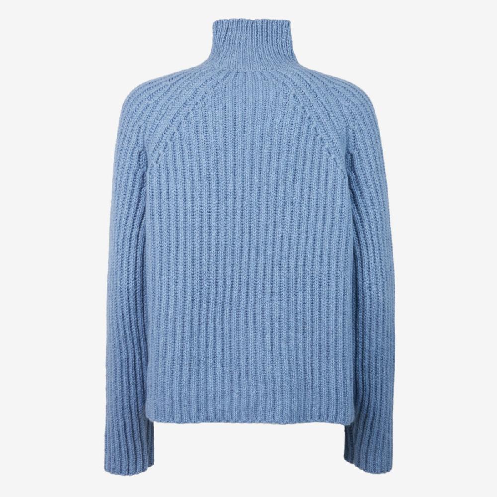 Sease Maglione Athos Mock in cashmere - Blu tempesta Negozi Online
