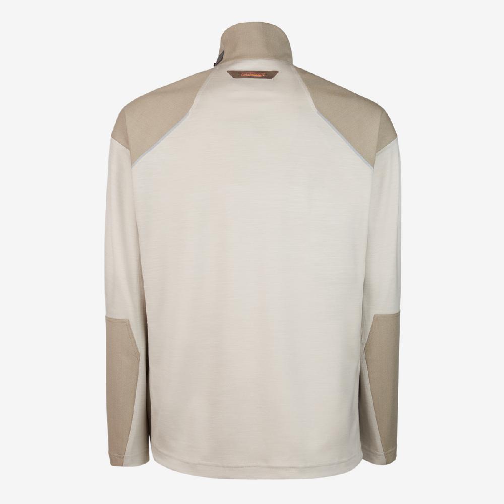 Sease Prua Felpa 2.0: felpa mezza zip - Driftwood Prezzo Ridotto