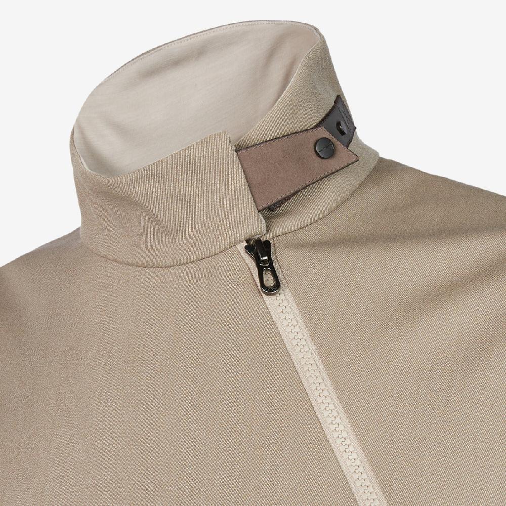 Sease Prua Felpa 2.0: felpa mezza zip - Driftwood Prezzo Ridotto