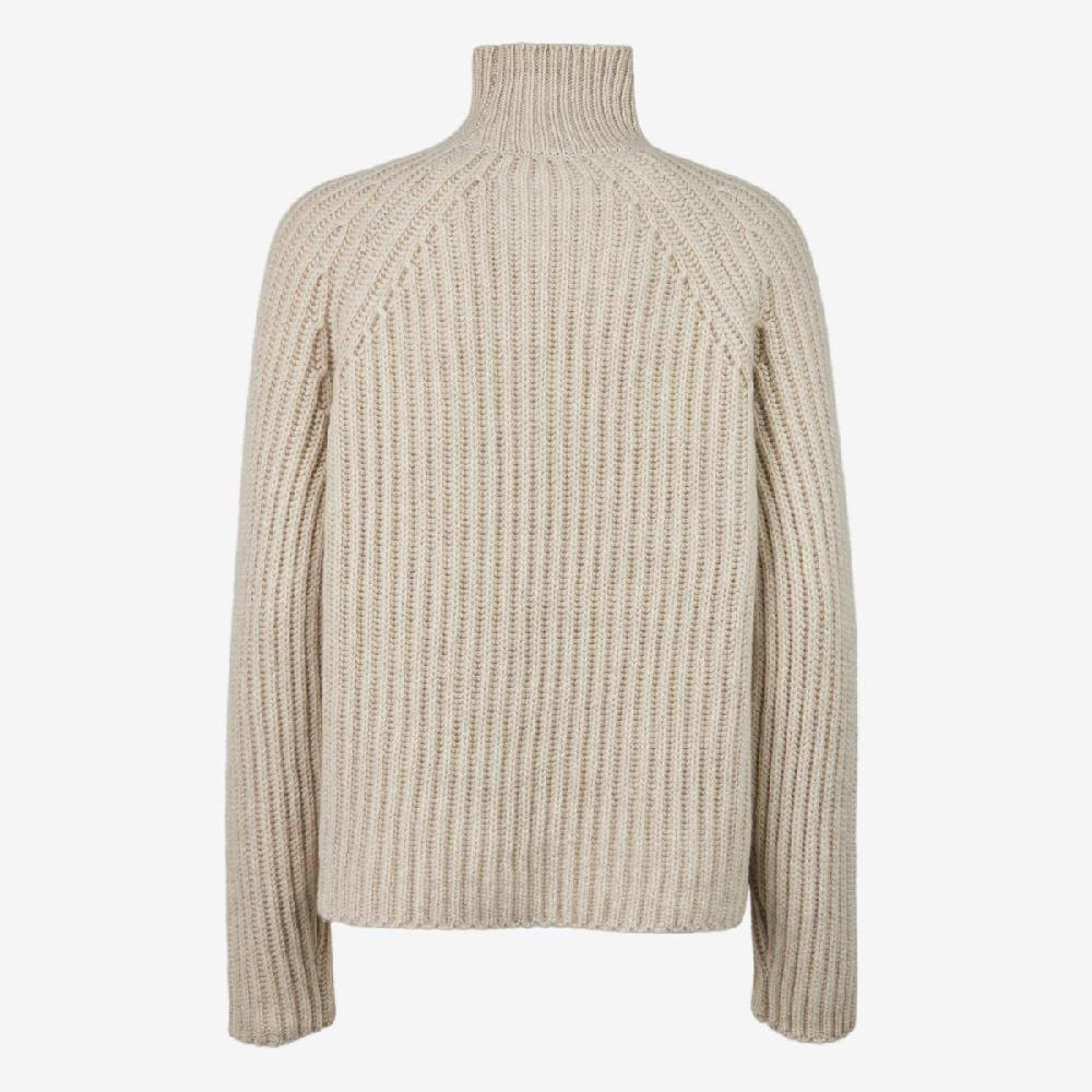 Sease Maglione Athos Mock in cashmere - Driftwood Sconto