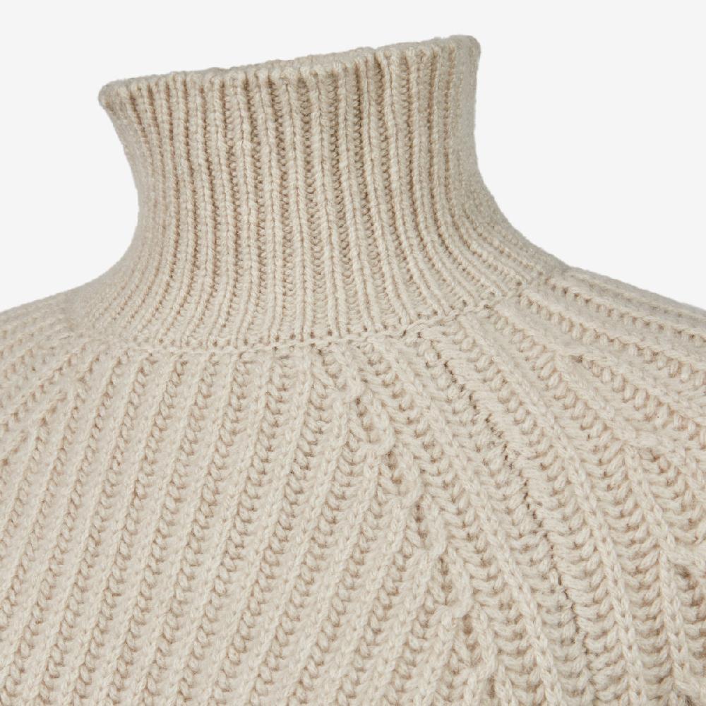 Sease Maglione Athos Mock in cashmere - Driftwood Sconto