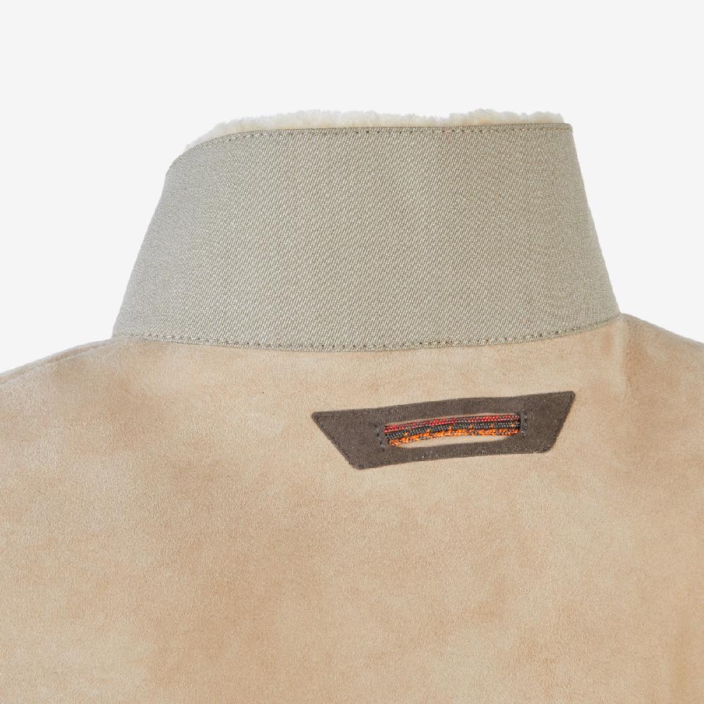 Sease Gilet in montone V-8 - Driftwood Vendita