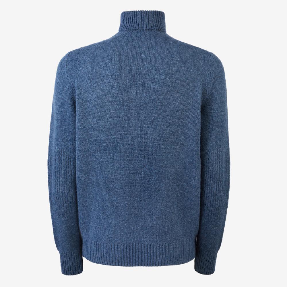 Sease Maglione in cashmere a collo alto - Blu Mid Economico