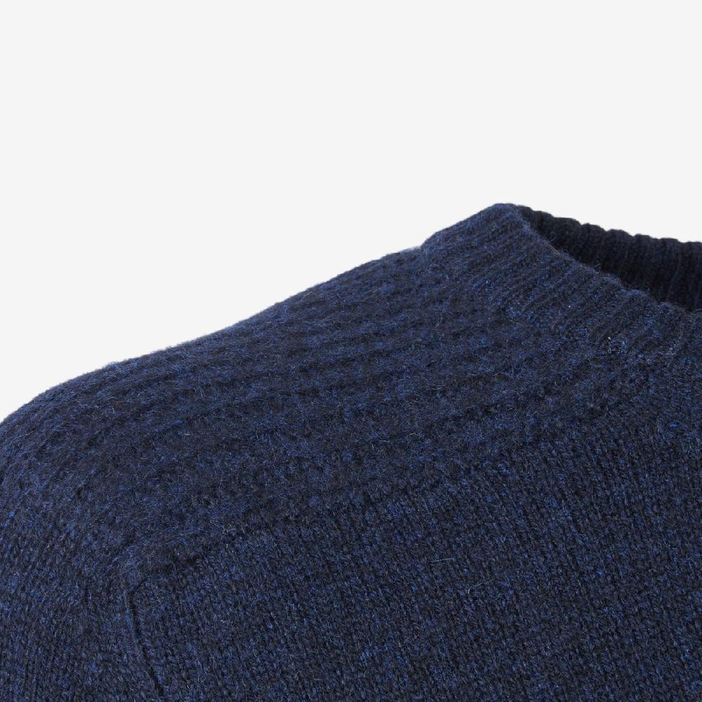 Sease Round Neck Coarsehair Blu Navy Presa