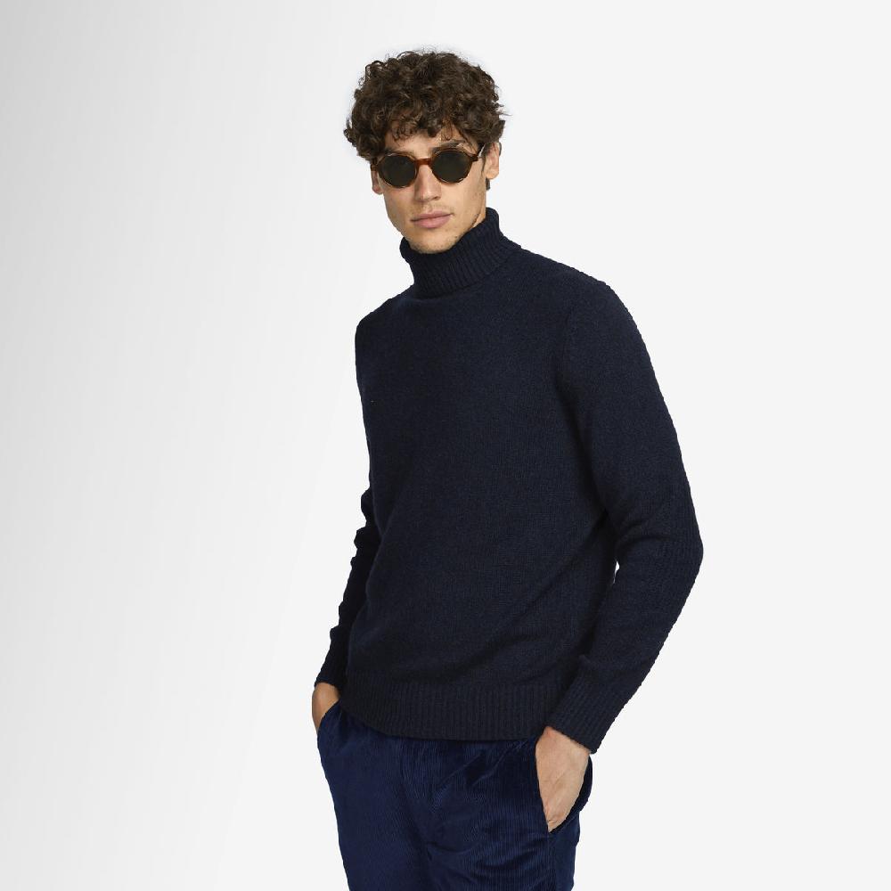 Sease Maglione in cashmere a collo alto - Blu Navy Online