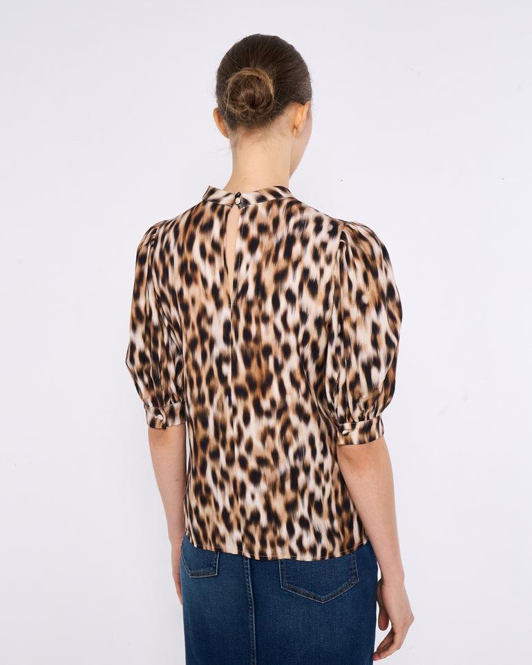 ﻿Silvian Heach Blusa leopardata Saldi Di Fabbrica