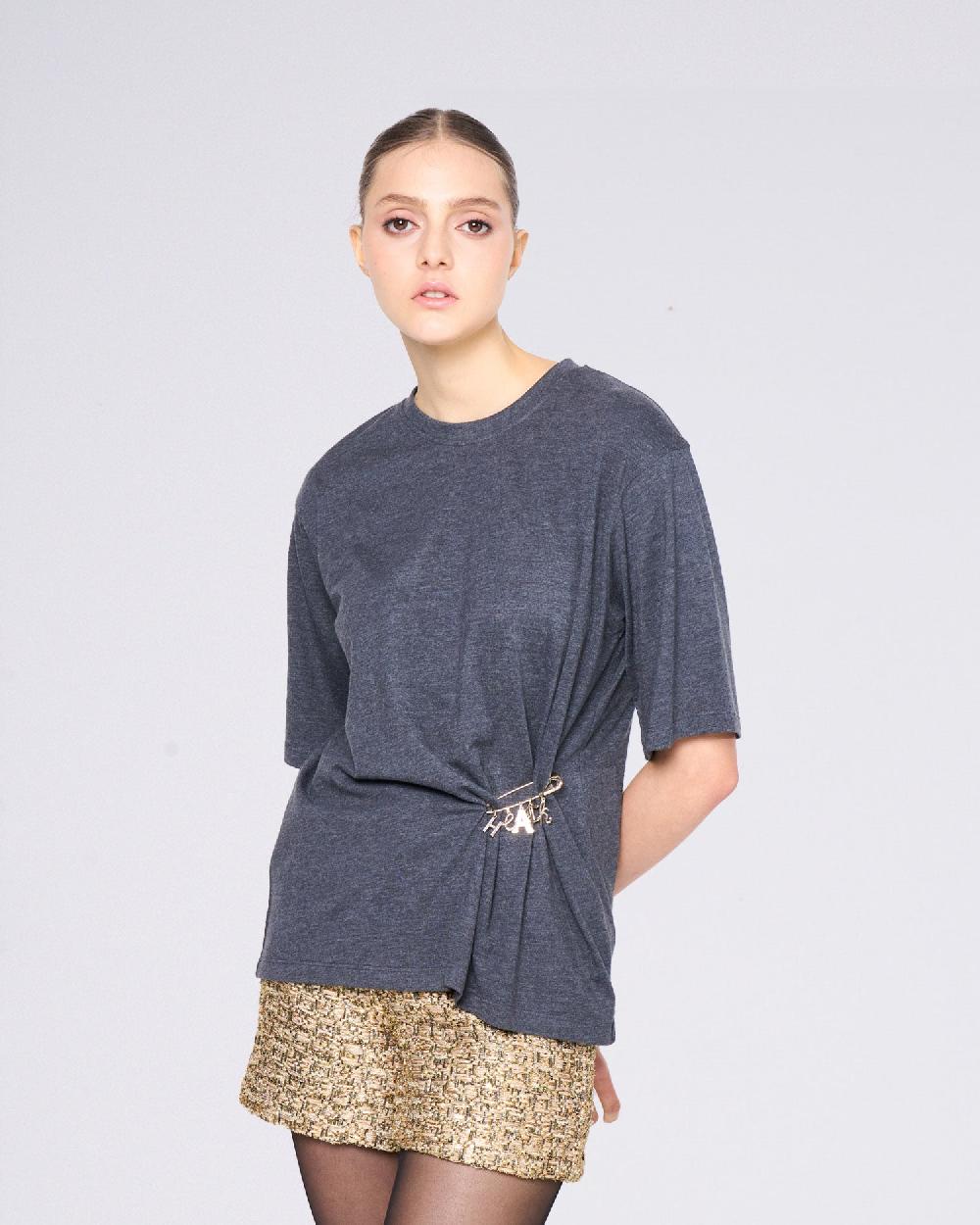 Silvian Heach T-shirt con spilla Vendite Flash