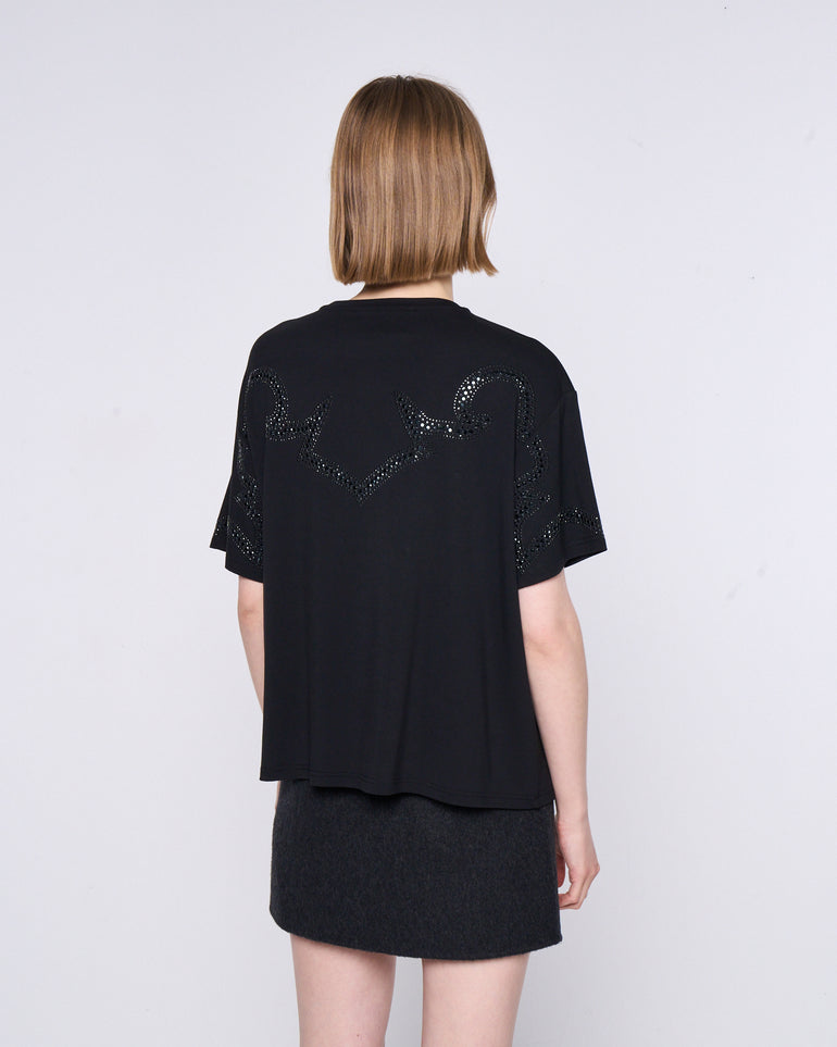 Silvian Heach T-shirt con strass Sottocosto