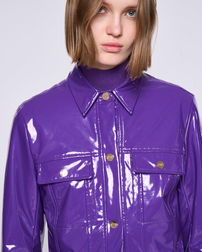 Silvian Heach Giacca crop in vinile Shopping Online