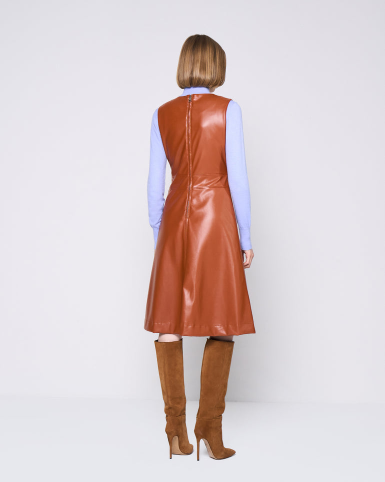 Silvian Heach Abito midi in ecopelle Online