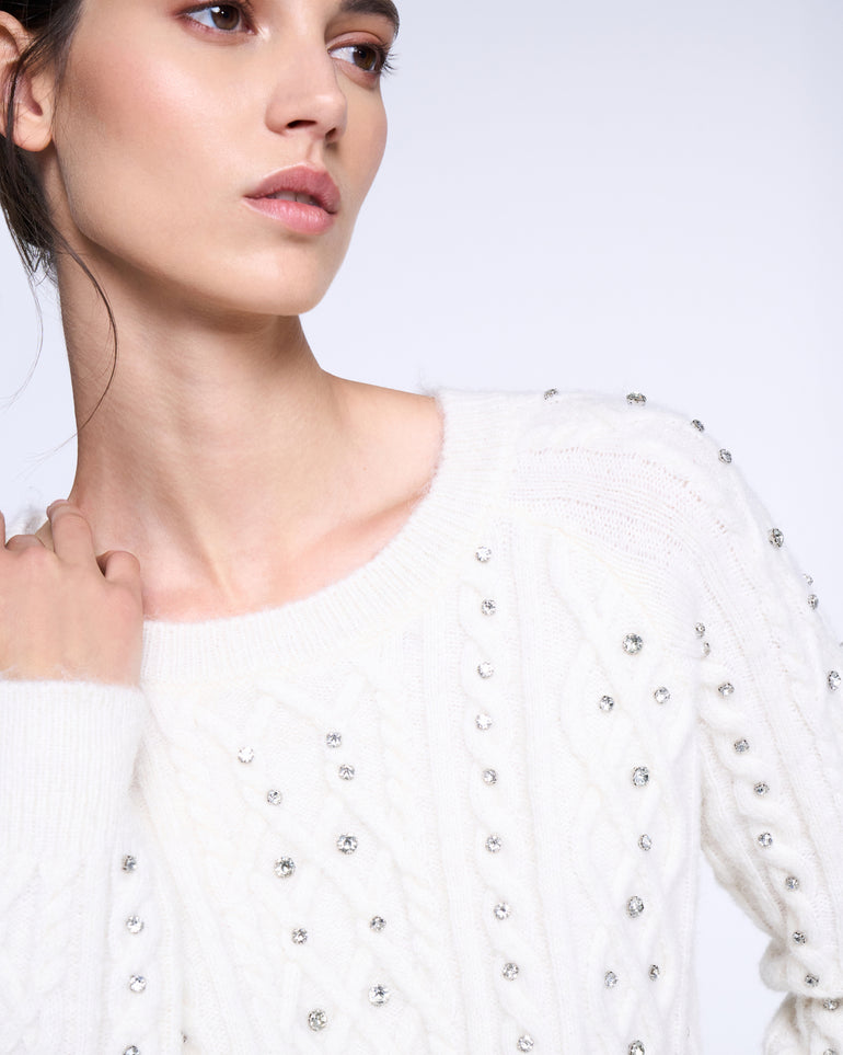 Silvian Heach Maglione con strass Prezzo Ridotto