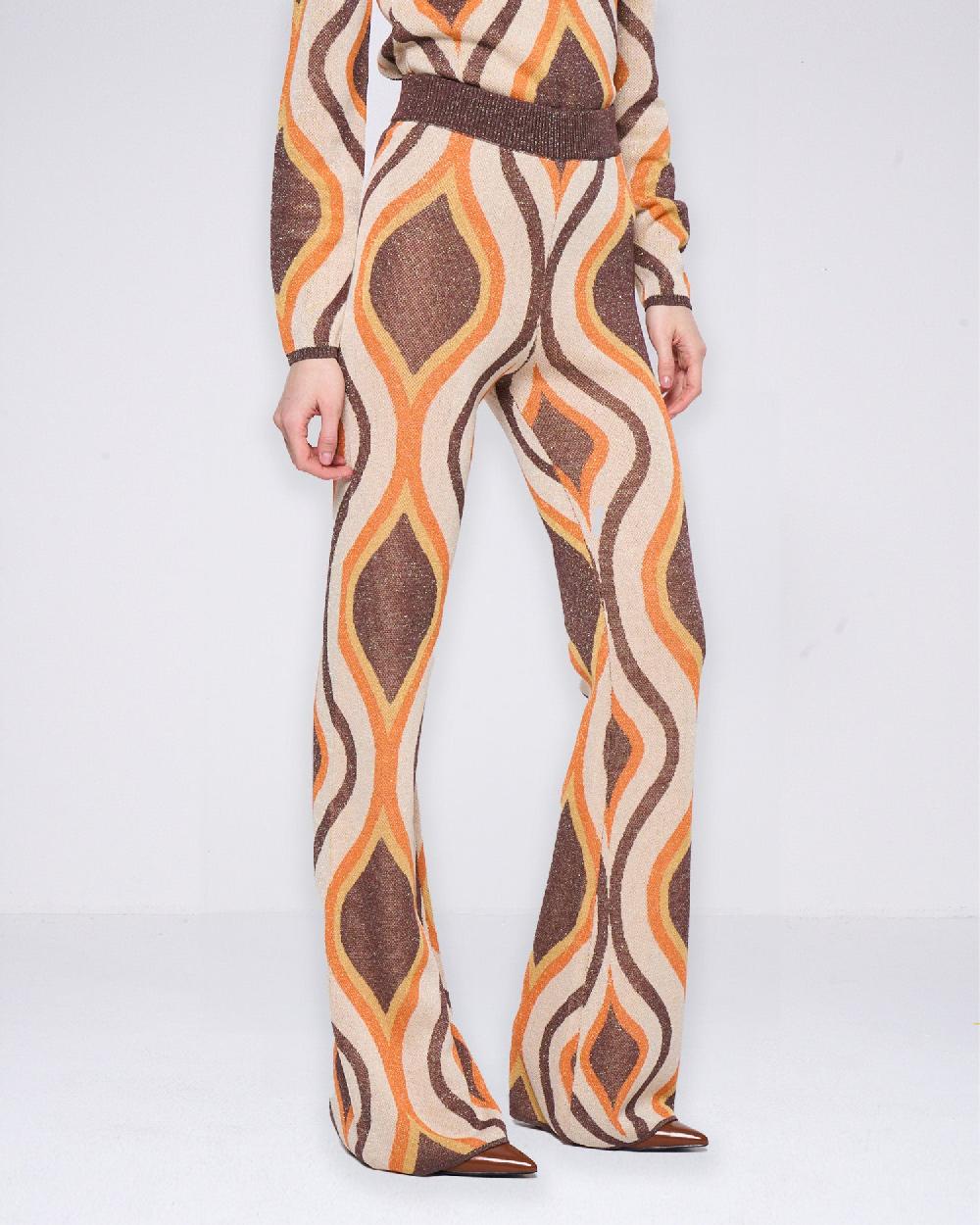 Silvian Heach Pantaloni a fantasia in lurex Nuova