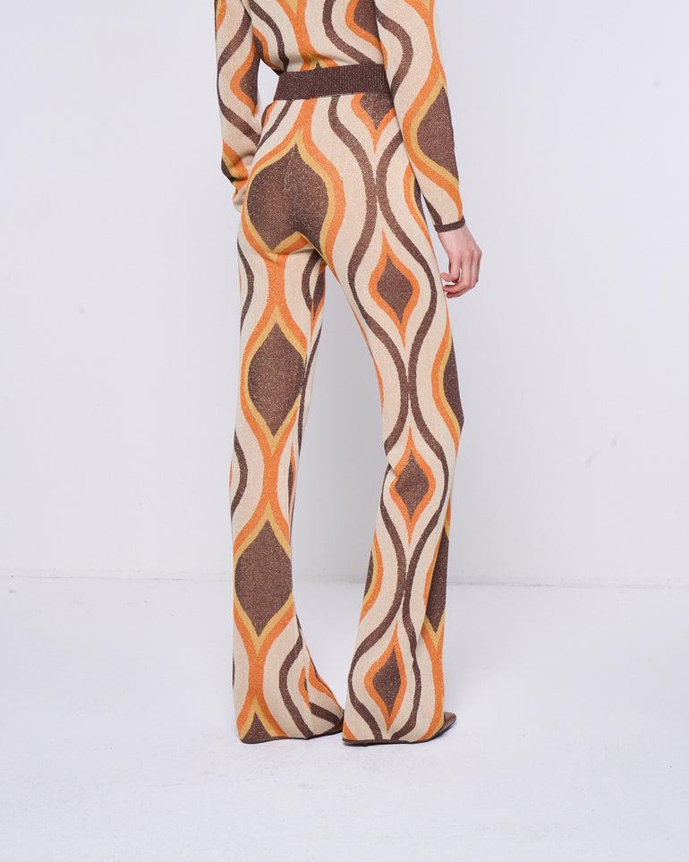Silvian Heach Pantaloni a fantasia in lurex Nuova