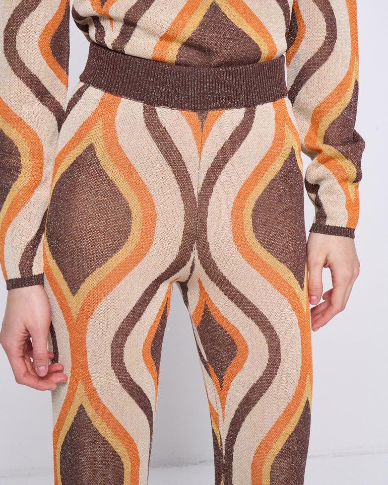 Silvian Heach Pantaloni a fantasia in lurex Nuova