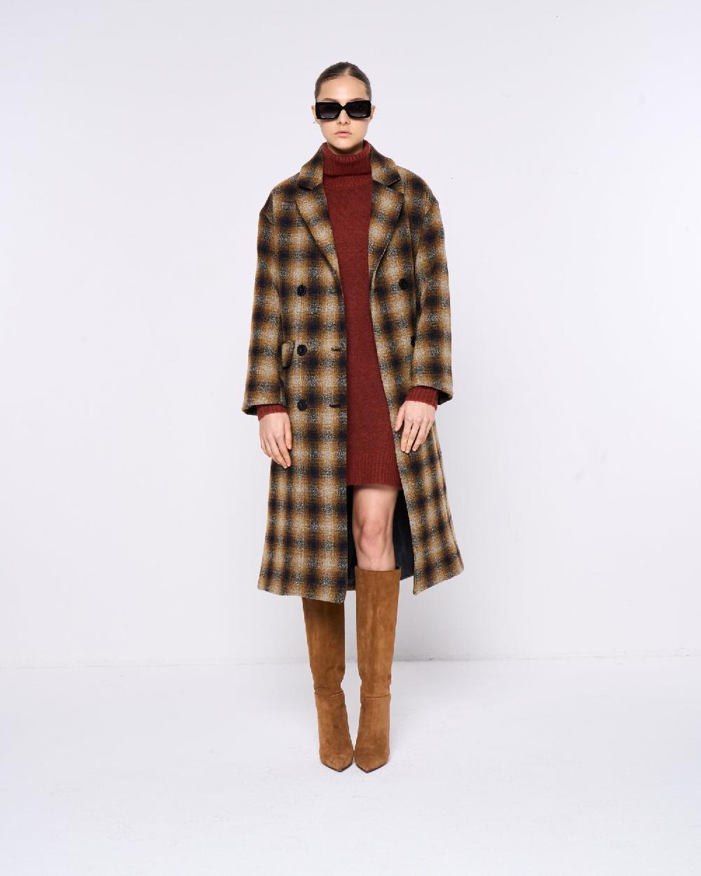 Silvian Heach Cappotto doppiopetto a quadri Offerte speciali