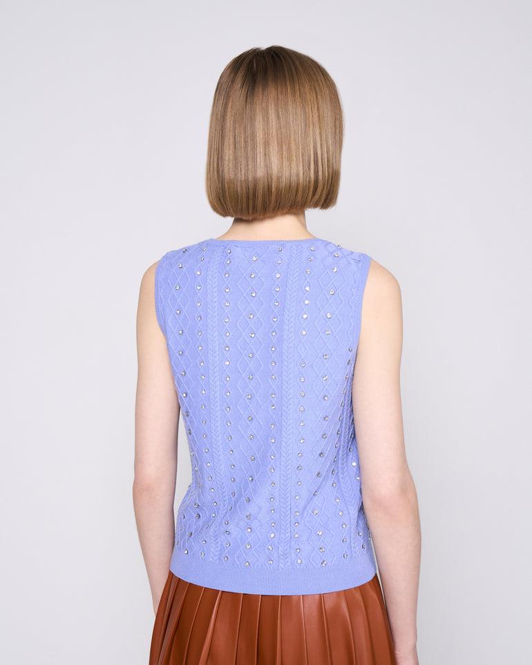 Silvian Heach Canotta con strass Super sconto