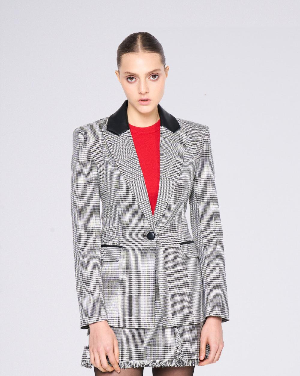 Silvian Heach Blazer avvitato a quadri In Linea
