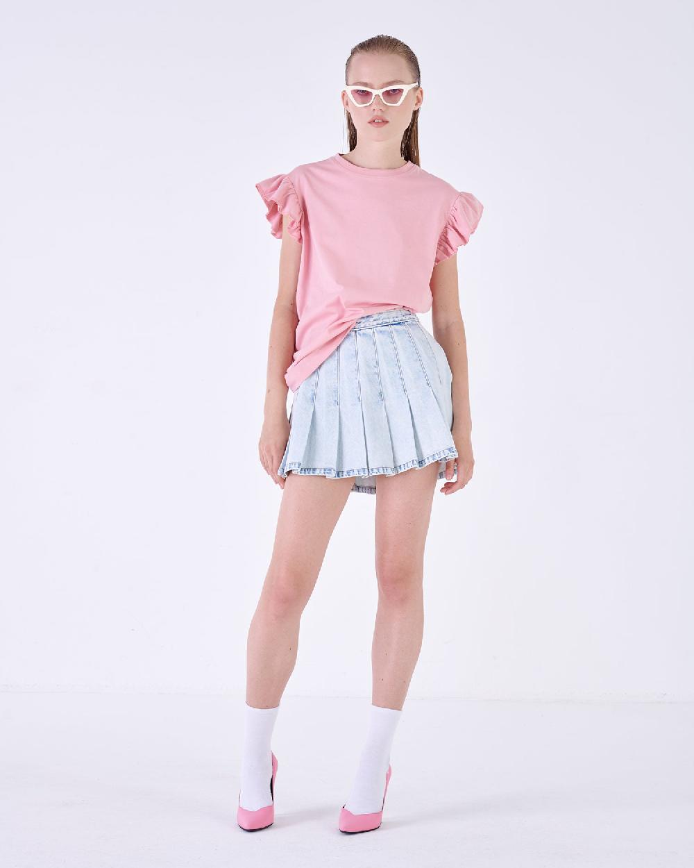 Silvian Heach T-shirt con maniche a volant Vendita