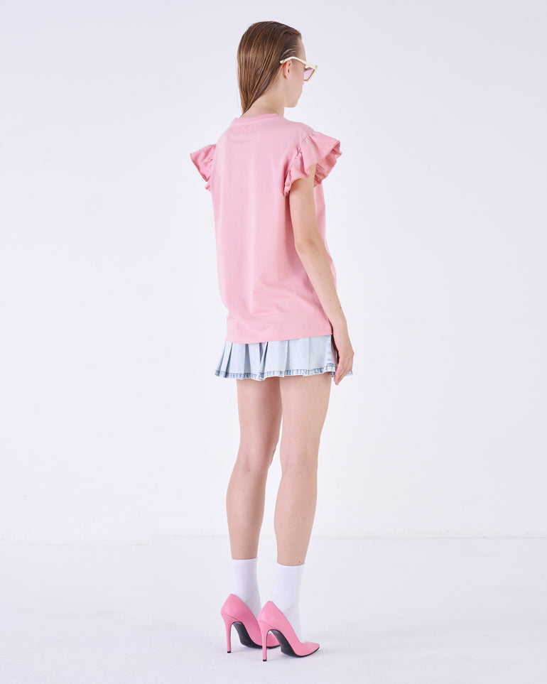 Silvian Heach T-shirt con maniche a volant Vendita