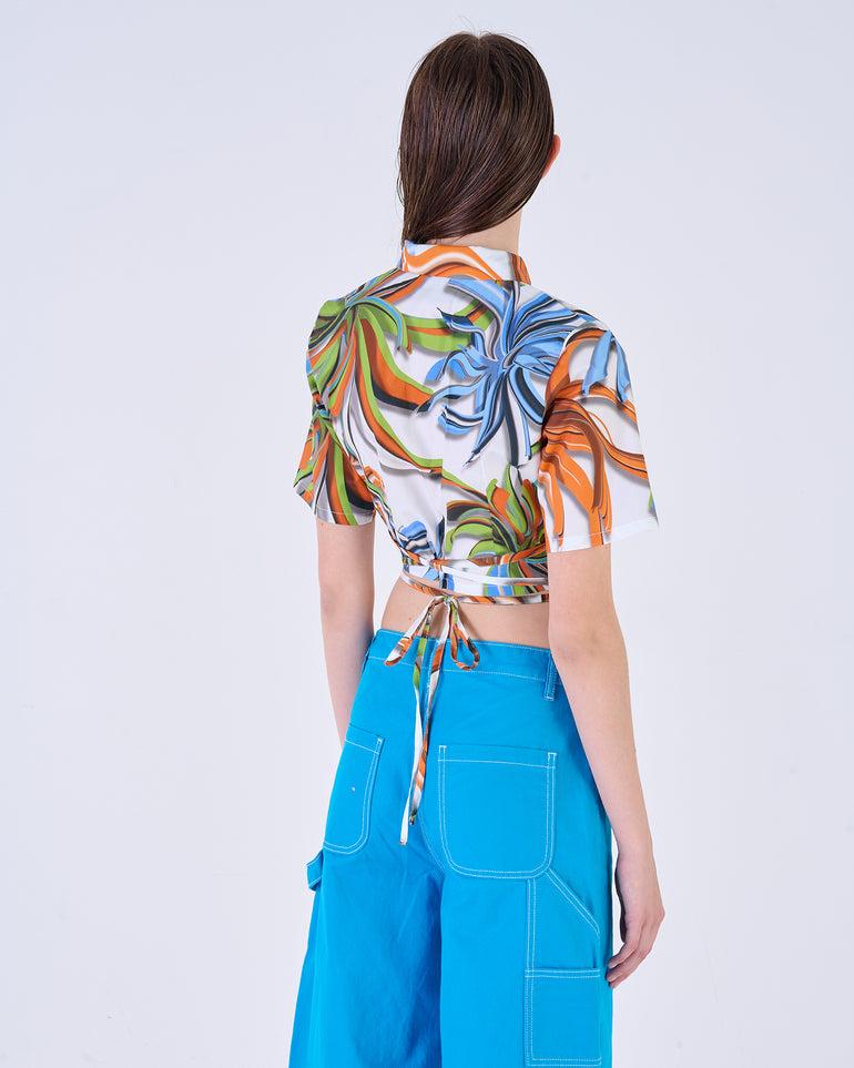 Silvian Heach Camicia cropped a fiori Consegna Veloce