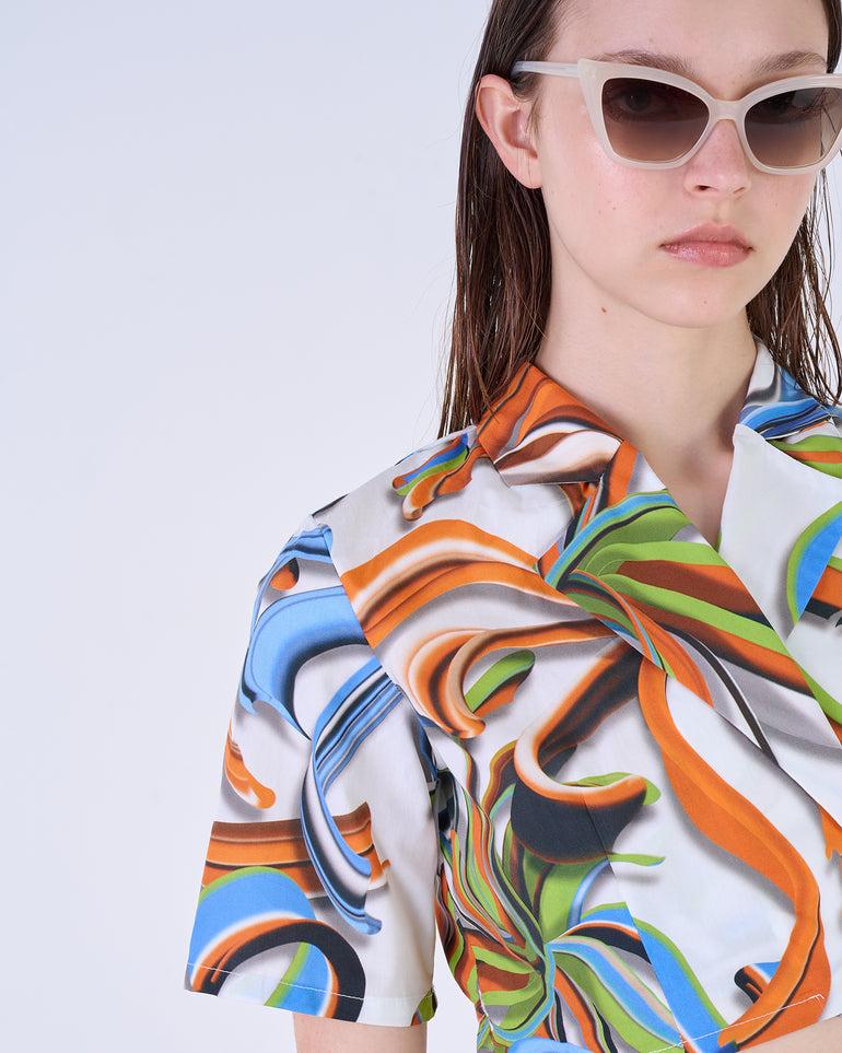 Silvian Heach Camicia cropped a fiori Consegna Veloce