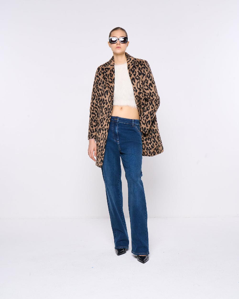 Silvian Heach Cappotto monopetto leopardato Saldi Di Fabbrica