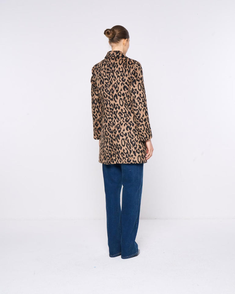 Silvian Heach Cappotto monopetto leopardato Saldi Di Fabbrica