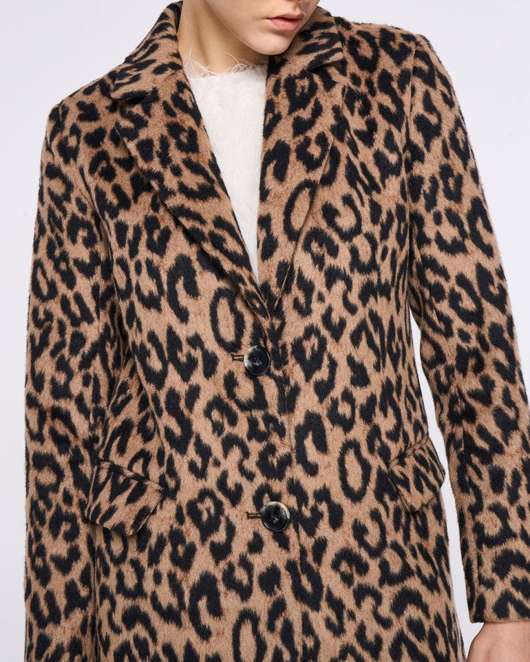 Silvian Heach Cappotto monopetto leopardato Saldi Di Fabbrica