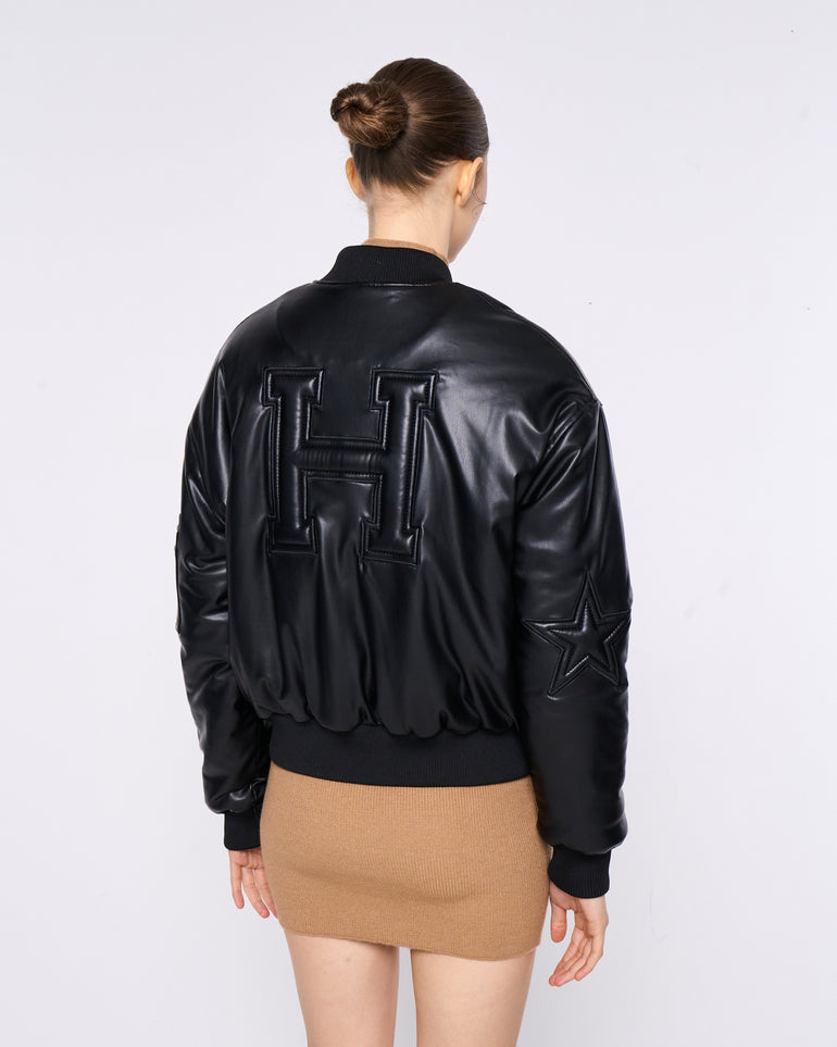 Silvian Heach Bomber in ecopelle In Saldo