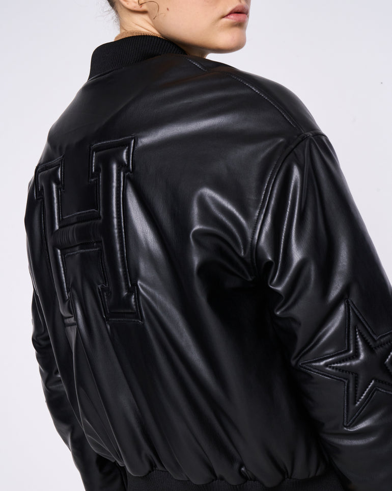 Silvian Heach Bomber in ecopelle In Saldo