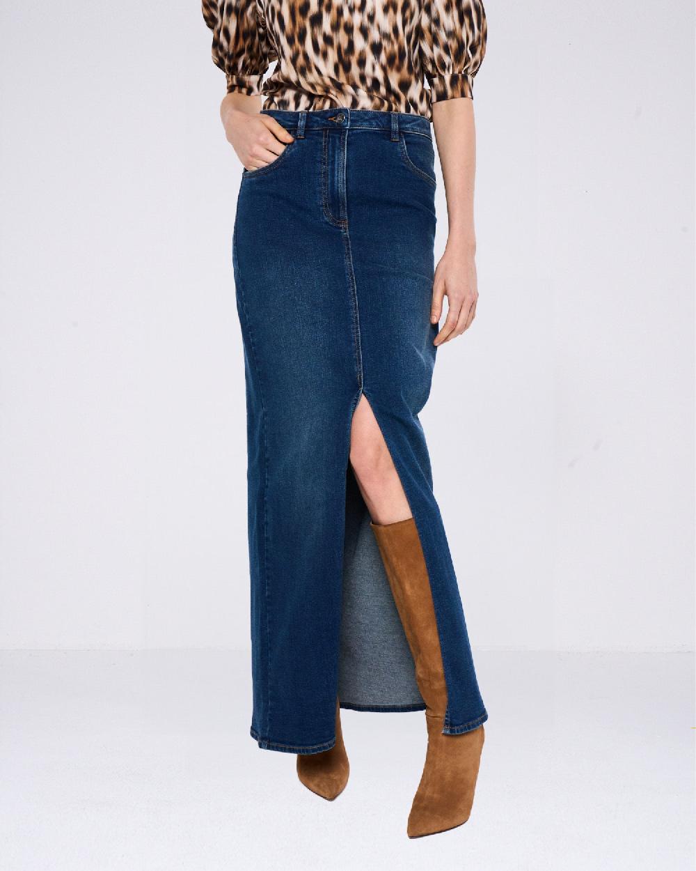 Silvian Heach Gonna lunga in denim Spedizione Gratuita