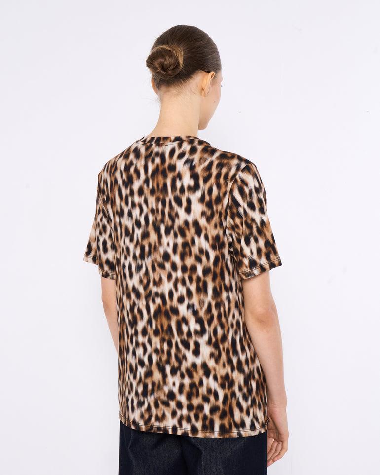 Silvian Heach T-shirt oversize leopardata Sottocosto