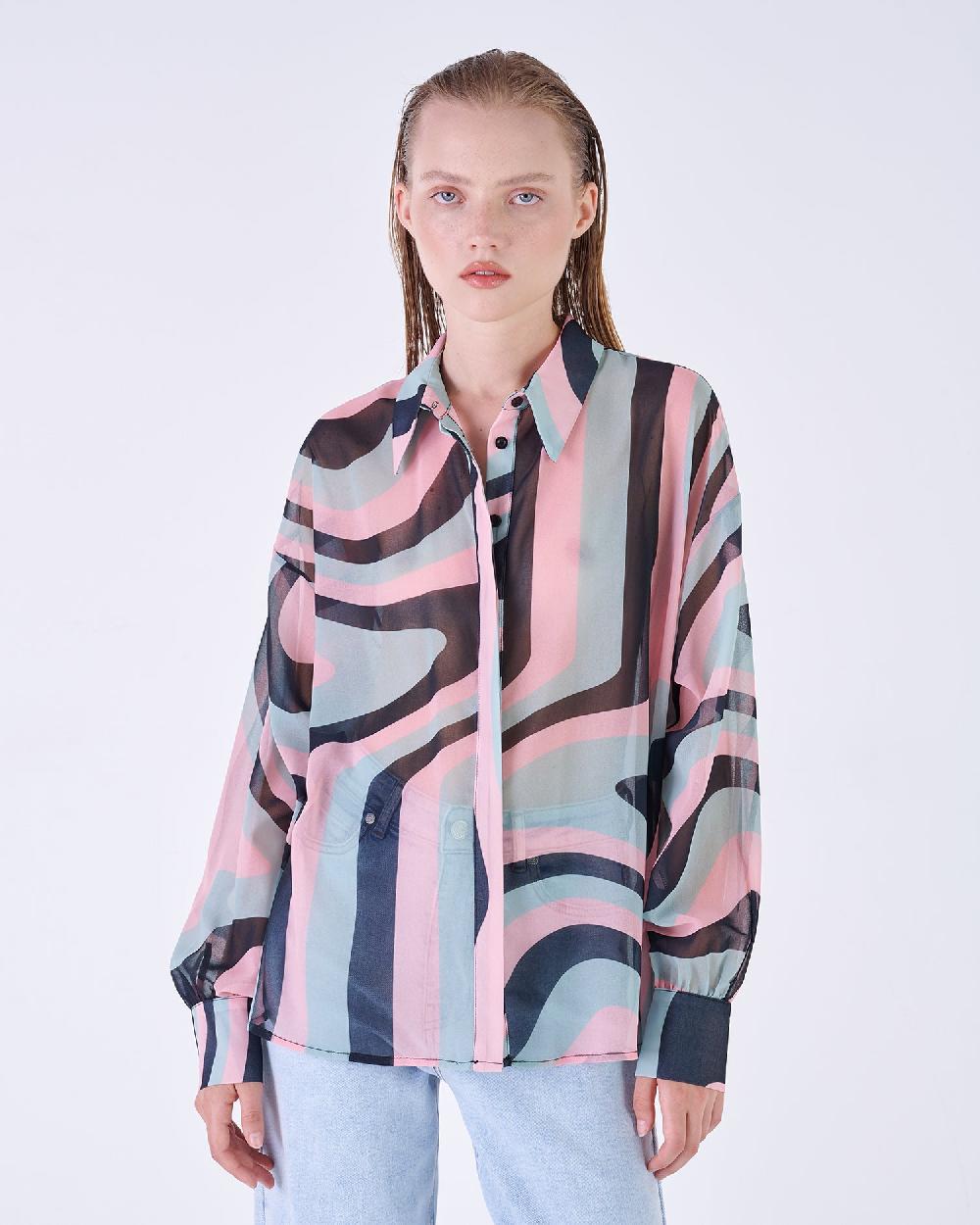 Silvian Heach Camicia semitrasparente multicolor Italy