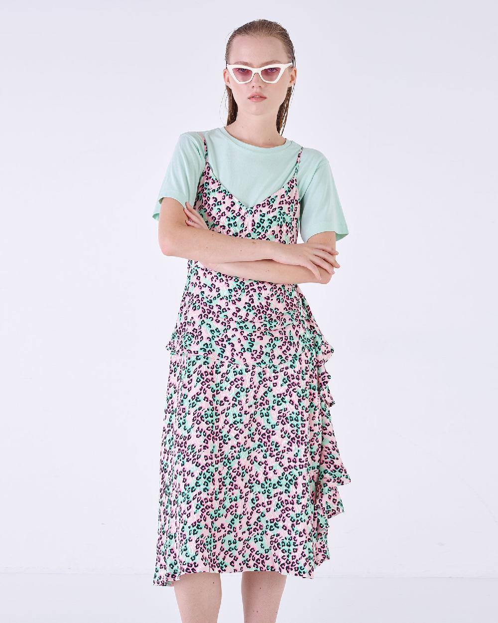 Silvian Heach Abito midi leopardato Vendita