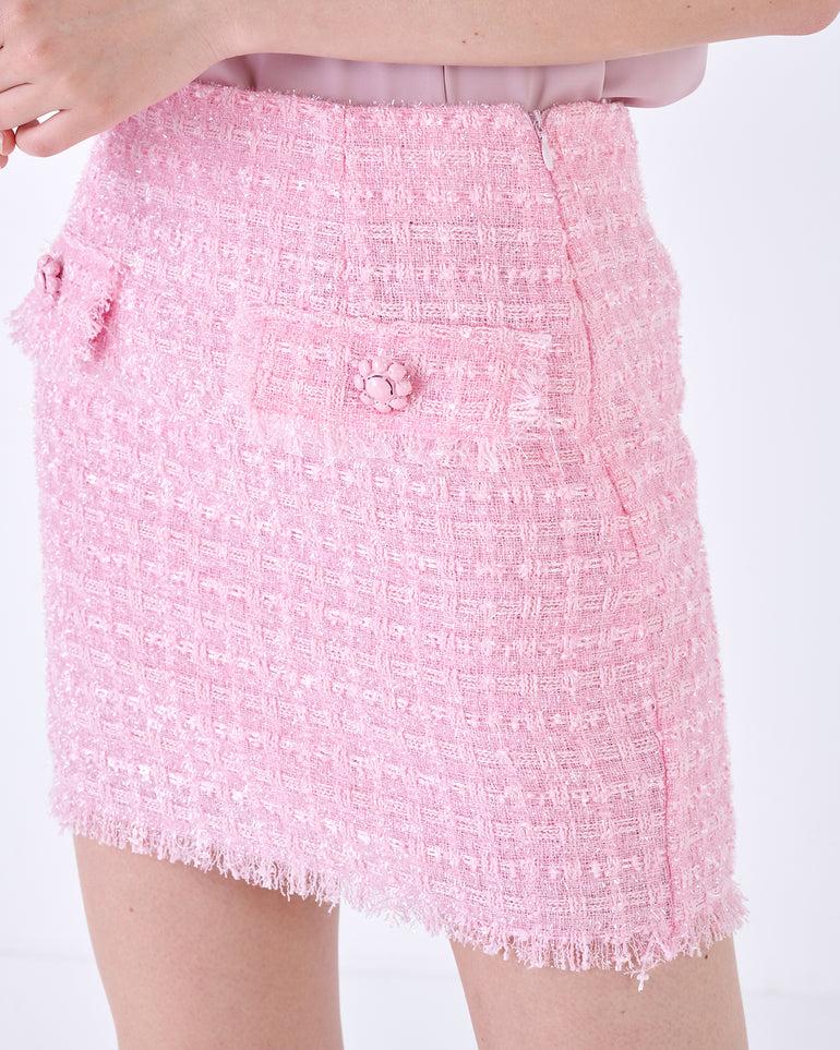 Silvian Heach Minigonna in bouclé con frange Promozione Limitata
