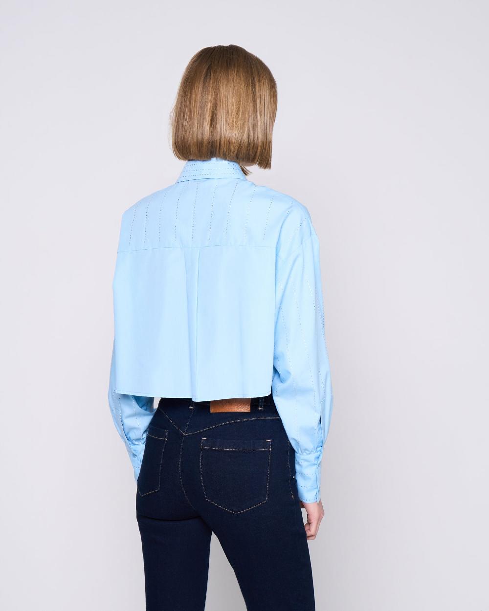 Silvian Heach Camicia crop con strass Promozione