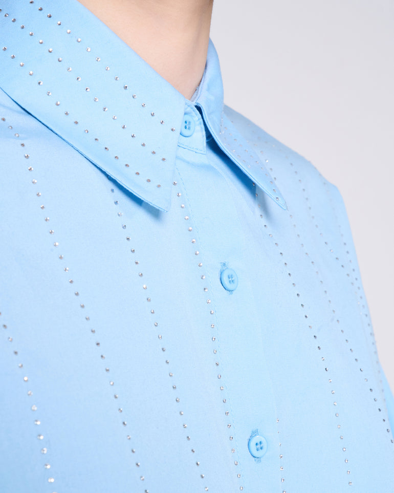 Silvian Heach Camicia crop con strass Promozione