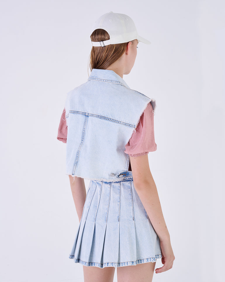 Silvian Heach Gilet in denim Offerta